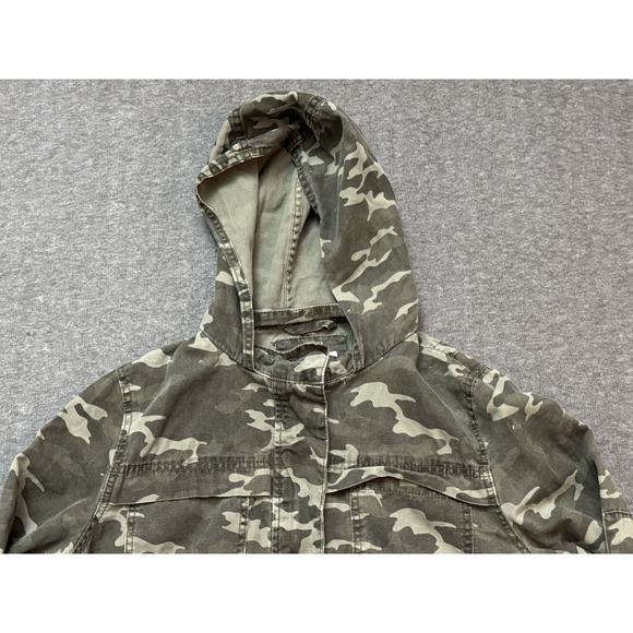 Universal Thread Womens Camo Jacket Green Camouflage Hooded Coat - Size XXL - Picture 6 of 8